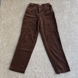 Vintage Corduroy Chino Pants Juniors 9 Brown Straight Relaxed Casual